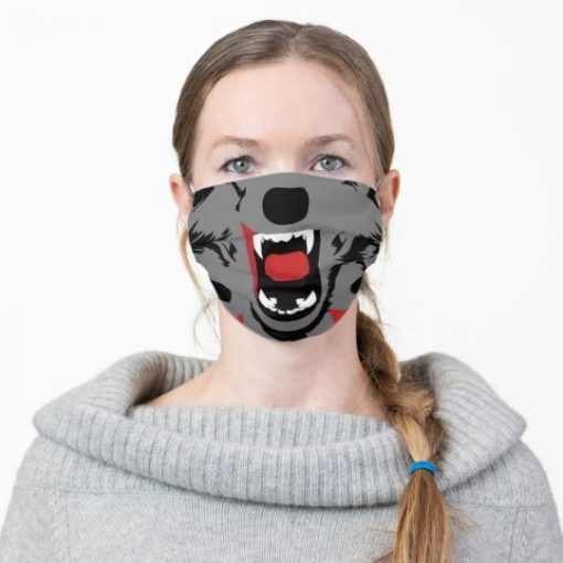 Funny Werewolf Mouth and Teeth Face Mask