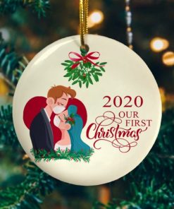 Bride and Groom Our First Christmas 2020 Decorative Christmas Holiday Ornament