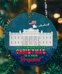 All I Want For Christmas Is A New President Decorative Christmas Holiday Ornament