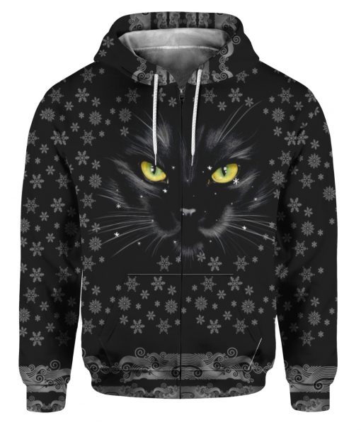 Black Cat 3D Christmas Ugly Sweater