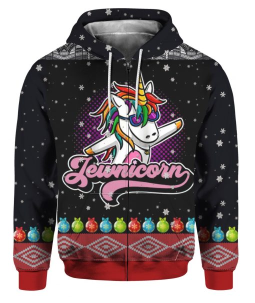 Jewnicorn 3D Ugly Christmas Sweater Hoodie