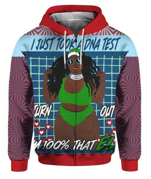 Lizzo 100 Percent That Elf Christmas 3D Ugly Sweater Hoodie