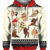 Nine Ladies Dancing Sexy Christmas 3D Ugly Christmas Sweater Hoodie