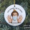 Elf Christmas Ornament, Elf Ornament, COVID Christmas, 2020 Facemask, Quarantine Ornament, 2020 COVID ornament, Facemask Ornament