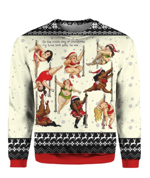 Nine Ladies Dancing Sexy Christmas 3D Ugly Christmas Sweater Hoodie