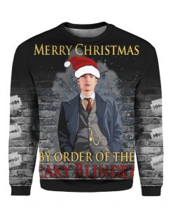 Merry Christmas By Order Of The Peaky Blinders 3D Christmas Sweater Hoodie