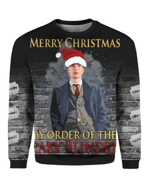 Merry Christmas By Order Of The Peaky Blinders 3D Christmas Sweater Hoodie