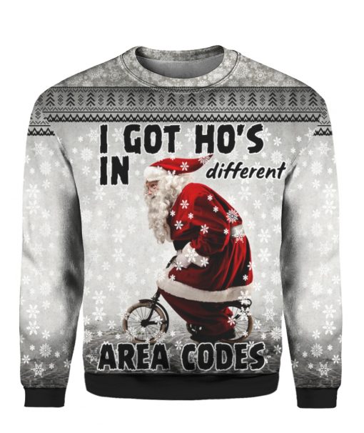 I Got Ho's in Different Area Codes 3D Ugly Christmas Sweater Hoodie