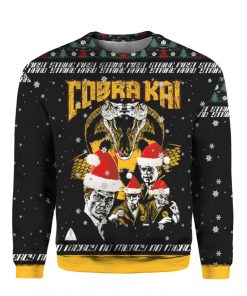 Cobra Kai Strike First Strike Fast No Mercy 3D Ugly Christmas Sweater Hoodie