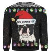 French Bulldog And Fuck You 2020 I'm Done 3D Ugly Christmas Sweater Hoodie