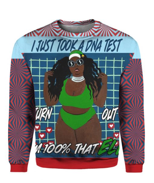 Lizzo 100 Percent That Elf Christmas 3D Ugly Sweater Hoodie