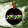 Grinch 2020 Face Mask Christmas Ornament, Xmas Ornament 2020, 2020 Quarantine Christmas Ornament, COVID Christmas Ornament, Grinch Ornament