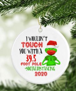 I Wouldn't Touch You With A 39.5 Foot Pole Ornament, Grinch Social Distancing,Grinch Wearing Mask 2020 Xmas Ornament