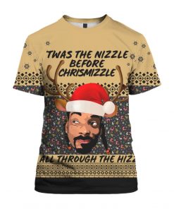 Snoop Dogg Twas The Nizzle Before Chrismizzle 3D Ugly Christmas Sweater Hoodie
