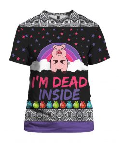 Pig I'm Dead Inside Christmas 3D Ugly Sweater Hoodie