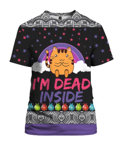 Cat I'm Dead Inside 3D Ugly Christmas Sweater Hoodie