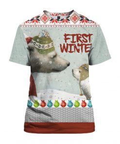 First Winter Polar Bears 3D Ugly Christmas Sweater Hoodie