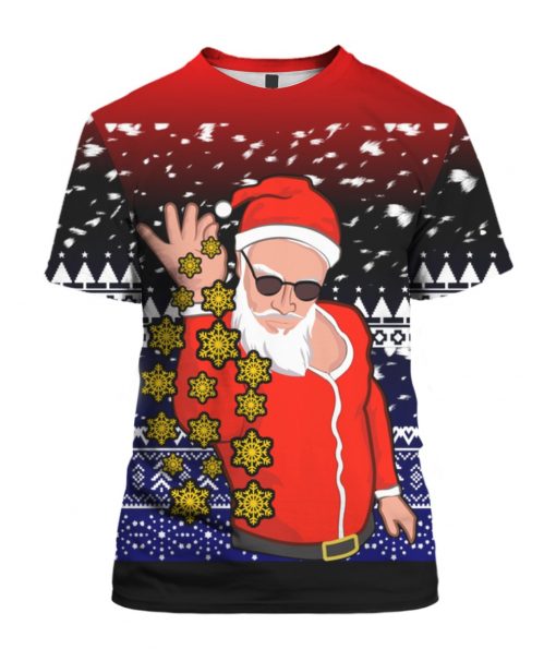 Sexy Santa Claus Snowflakes 3D Ugly Christmas Sweater Hoodie