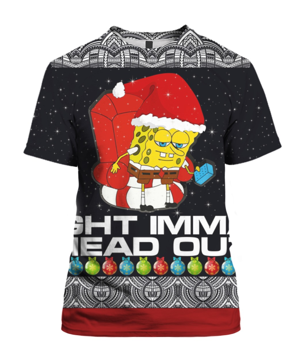 Tee 3D|Colorful Meme Ight Imma Head Out 3D Ugly Christmas Sweater Hoodie