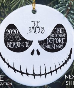 Nightmare Before Christmas Ornament, Jack Skellington Ornament, COVID Christmas, COVID Ornament, Quarantine Ornament, 2020 Ornament