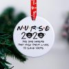 Nurses the One Where They Risk their Lives to Save Yours Christmas Ceramic Ornament Christmas Tree Decor Holiday Ornament Christmas Gift