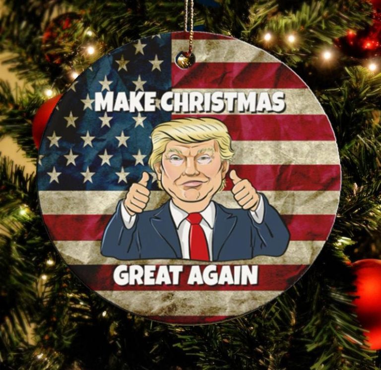 President Donald Trump Ornament, Trump Christmas Ornament QFinder