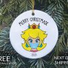 Princess Peach FaceMask Christmas Ornament, Princess Ornament, COVID Christmas, COVID Ornament, Quarantine Ornament, Mask Ornament