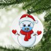 Snowman Clause With Mask 2020 Ornament, Christmas Ornament Tree Decoration, Funny Ornament Gift, Snowman Gift