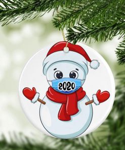Snowman Clause With Mask 2020 Ornament, Christmas Ornament Tree Decoration, Funny Ornament Gift, Snowman Gift