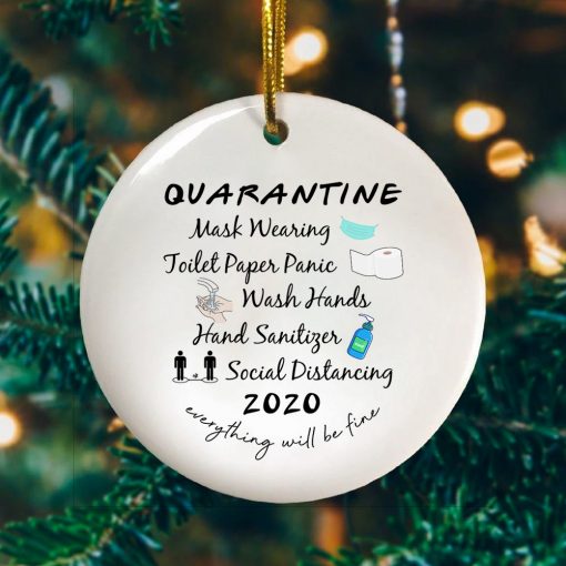 2020 Quarantine Ornament Pandemic Decorative Christmas Ornament Funny Holiday Gift