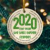 2020 The Year We Will Never Forget Decorative Christmas Holiday Ornament