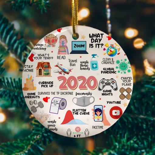 2020 Pandemic Quarantine Decorative Christmas Ornament Funny Holiday Gift