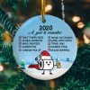 2020 A Year To Remember Decorative Christmas Ornament Funny Holiday Gift