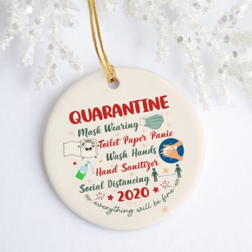 2020 Quarantine Christmas Funny Decorative Christmas Holiday Ornament