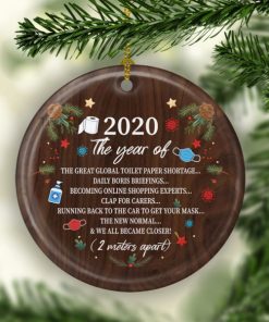 2020 The Year Of The Great Global Toilet Paper ShortageDecorative Christmas Holiday Ornament