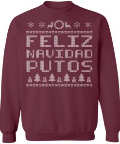 X-Mas Feliz Navidad Putos Ugly Christmas Sweater