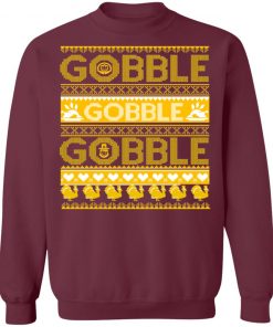 Ugly Thanksgiving Gobble Gobble Gobble Turkey Ugly Christmas Sweater