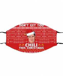 Don't Get Too Chili This Christmas Funny Kevin Malone Ugly Christmas Face Mask