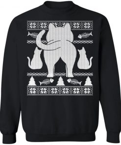 Ugly Christmas Sweater Festive Cat Butt Sweatshirt