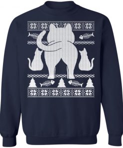 Ugly Christmas Sweater Festive Cat Butt Sweatshirt