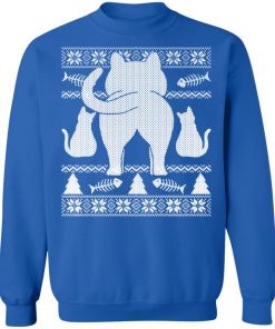 Ugly Christmas Sweater Festive Cat Butt Sweatshirt