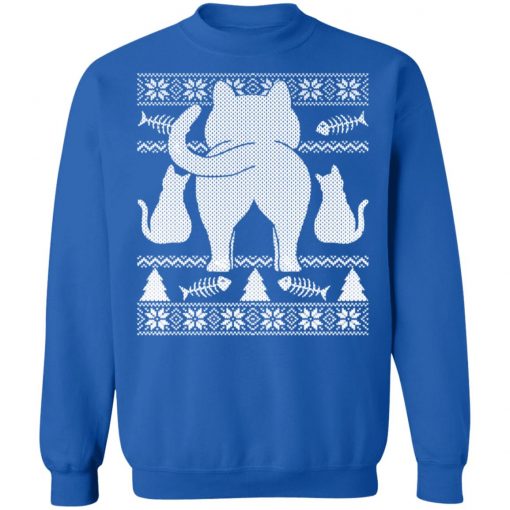 Ugly Christmas Sweater Festive Cat Butt Sweatshirt