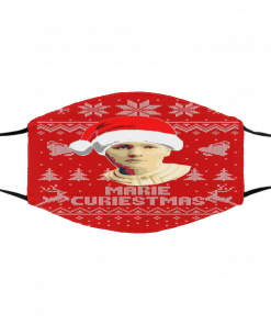 Marie Curie Marie Curiestmas Ugly Christmas face mask