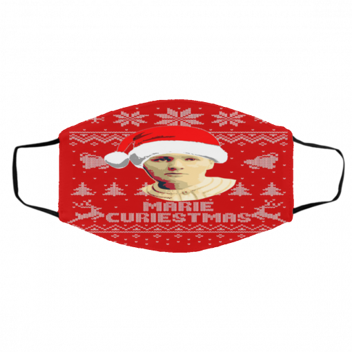 Marie Curie Marie Curiestmas Ugly Christmas face mask