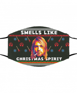 Smells Like Christmas Spirit Kurt Cobain Ugly Christmas Face Mask