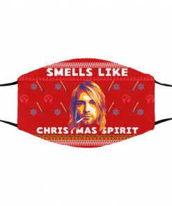 Smells Like Christmas Spirit Kurt Cobain Ugly Christmas Face Mask