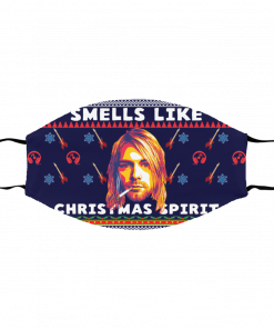 Smells Like Christmas Spirit Kurt Cobain Ugly Christmas Face Mask