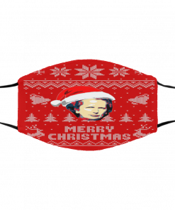 Margaret Thatcher Merry Ugly Christmas face mask