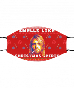 Smells Like Christmas Spirit Kurt Cobain Ugly Christmas Face Mask