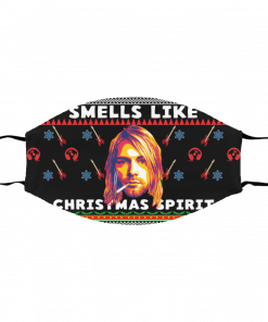 Smells Like Christmas Spirit Kurt Cobain Ugly Christmas Face Mask